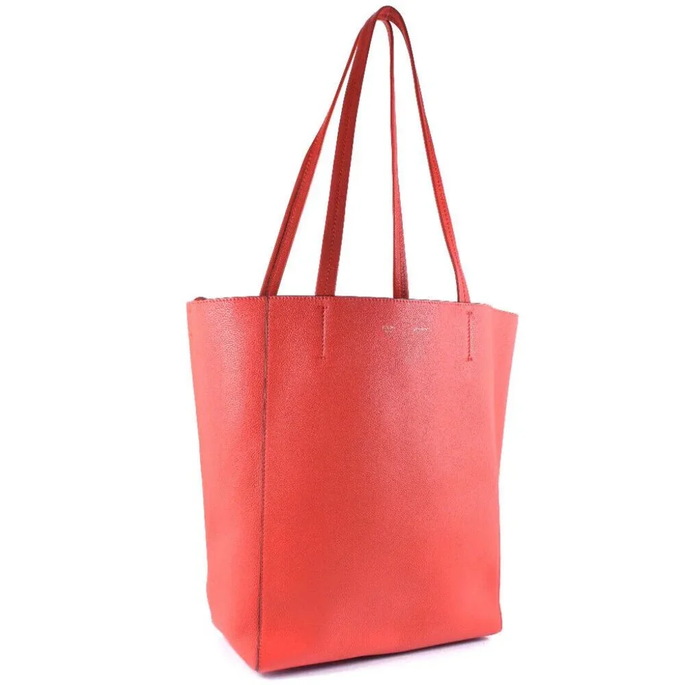 CELINE With porch Hippo phantom Tote Bag Red Calfskin Women
